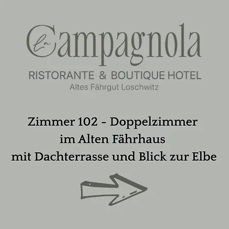 Hotel La Campagnola - Ristorante & Boutique Mit Blick Auf Elbe Ruhig Gelegen Drážďany