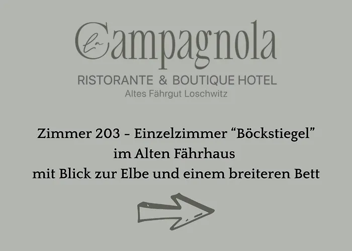 Hotel La Campagnola - Ristorante&boutique Mit Blick Auf Elbe Ruhig Gelegen Dresde